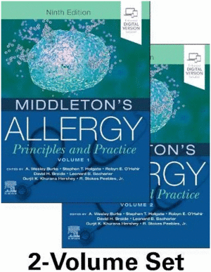 MIDDLETON'S ALLERGY 2-VOLUME SET. PRINCIPLES AND PRACTICE. 9TH EDITION