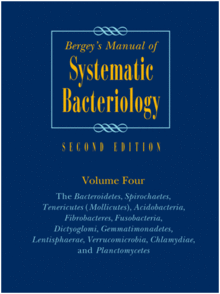 BERGEY'S MANUAL OF SYSTEMATIC BACTERIOLOGY. VOLUME 4: THE BACTEROIDETES, SPIROCHAETES, TENERICUTES (MOLLICUTES), ACIDOBACTERIA, FIBROBACTERES, FUSOBAC