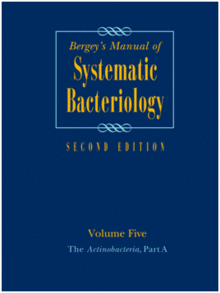 BERGEY'S MANUAL OF SYSTEMATIC BACTERIOLOGY.VOLUME 5: THE ACTINOBACTERIA. 2ND EDITION