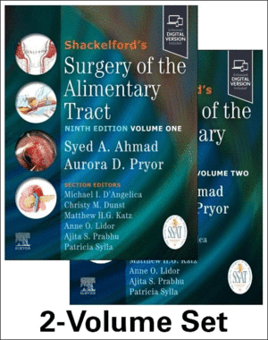 SHACKELFORD'S SURGERY OF THE ALIMENTARY TRACT.  2 VOLUME SET. 9TH EDITION
