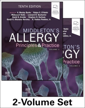 MIDDLETON'S ALLERGY. PRINCIPLES AND PRACTICE (2 VOLUME SET). 10TH EDITION