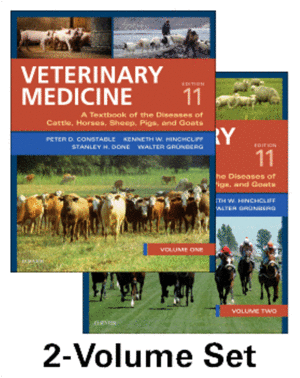 VETERINARY MEDICINE, 11TH EDITION. A TEXTBOOK OF THE DISEASES OF CATTLE, HORSES, SHEEP, PIGS AND GOATS - 2VOLUME SET