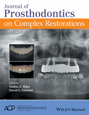 JOURNAL OF PROSTHODONTICS ON COMPLEX RESTORATIONS