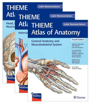 THIEME ATLAS OF ANATOMY, LATIN NOMENCLATURE, 3 VOLUME SET. 4TH EDITION
