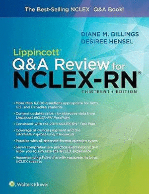 LIPPINCOTT Q&A REVIEW FOR NCLEX-RN (INTERNATIONAL EDITION). 13TH EDITION