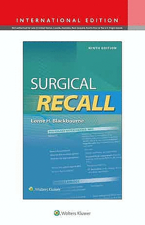 SURGICAL RECALL. INTERNATIONAL EDITION. 9TH EDITION