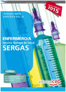 ENFERMERO/A. (SERGAS). TEMARIO PARTE ESPEC�FICA VOL. III.