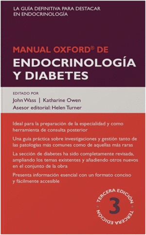 MANUAL OXFORD DE ENDOCRINOLOGIA Y DIABETES. 3 EDICIN