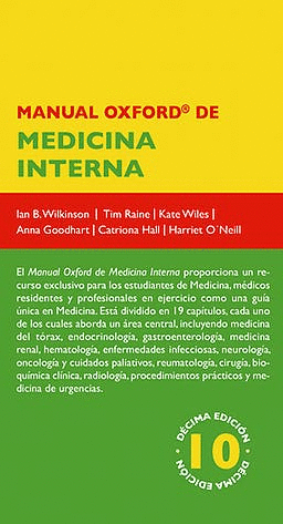 MANUAL OXFORD DE MEDICINA INTERNA. 10 EDICIN